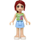 LEGO Mia con Lima Parte superior con Blanco Rayas Minifigura