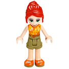 LEGO Mia s oranžová Lightning Bolt Horní Minifigurka