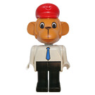 LEGO Mike Monkey with Tie and Red Hat Fabuland Figure