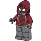 LEGO Miles Morales (Spider-Hombre) con Rojo oscuro Capucha Minifigura