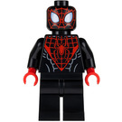 LEGO Miles Morales (Spider-Muž) s Červená Hlava Webbing a Červená Ruce Minifigurka