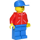 LEGO Milk Float Driver in red Zipper jacket with blue Cap Minifigure