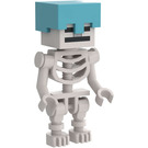 LEGO Minecraft Skeleton with Medium Azure Helmet Minifigure
