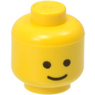 LEGO Minifig Hoofd met Standaard Grijns (Massieve Stud)
