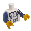 LEGO Minifig Torso Assembly Vitruvian Man Muster (973)