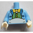 LEGO Minifig Torso with Bright Light Blue Suit Jacket (973)