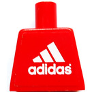 LEGO Minifig Torso ohne Arme mit Adidas Logo auf Vorderseite und Schwarz Number auf Der Rücken Aufkleber (973)