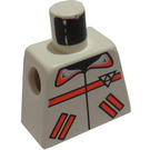 LEGO Minifigura Torso sin brazos con RES-Q Naranja Pockets y logo (973)