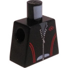 LEGO Minifig Torse sans bras avec Zip-En haut Jacket Ou Wetsuit avec rouge Curves (973)