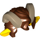 LEGO Minifigure Haar mit Dark Tan Horns und Gelb Ears (24230)