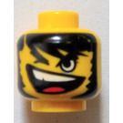 LEGO Minifigure Hoofd Bead met Open Mouth met Tanden en een gesloten Eye