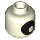 LEGO Minifigure Head with black eye and white pupil (Recessed Solid Stud) (3626)
