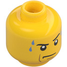 LEGO Minifigurka Hlava s Zamrač se, Sweat Drops Vzor (Zapuštěný pevný cvoček) (10259 / 14914)