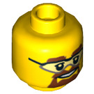 LEGO Minifigure Head with Safety Goggles (Recessed Solid Stud) (3626)
