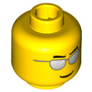 LEGO Minifigure Hoofd met Zilver Sunglasses (Veiligheids Stud) (3626)