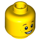 LEGO Minifigure Hoofd met Surprised Smile en Freckles (Verzonken Solid Stud) (3626)