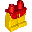 LEGO Minifigure Heupen en benen met Rood Kort Swimming Pants (34127 / 91631)