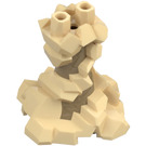 LEGO Minifigur Nedre Kropp Twisted Rocks over Mørk beige Kjegle (28376)