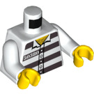 LEGO Minifigure Torso with Prison Stripes and 50380 with 5 Buttons (76382)