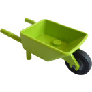 LEGO Minifigure Wheelbarrow with Dark Stone Wheel and Black Tire