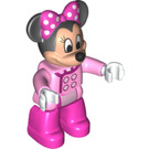 LEGO Minnie Mouse with Buttons on Top and Dark Pink Bow with White Spots Duplo Figure