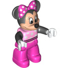LEGO Minnie Mouse met Dark Pink en Wit Spotted Bow Duplo Figuur