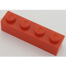 LEGO Modulex Backstein 1 x 4 mit M auf Bolzen