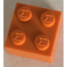 LEGO Modulex Brique 2 x 2 avec M sur Goujons