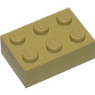 LEGO Modulex Stein 2 x 3 mit Lego auf Noppen