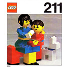 LEGO Mother and baby with dog Set 211-1 Instructions