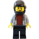 LEGO Motorcycle Driver with Black Helmet Minifigure