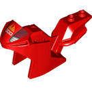 LEGO Motorsykkel Fairing med Flames og Firkanter (34458 / 52035)