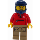 LEGO Mountain Biker jossa Dark Sininen Kypärä Minihahmo