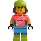 LEGO Mountain Biker met Limoen Helm Minifiguur