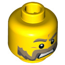 LEGO Moustache and Sideburns Minifigure Head (Recessed Solid Stud) (14263 / 19547)