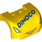 LEGO Blatník Bonnet 3 x 4 x 1.7 Zakřivený s Dinoco (34358 / 38224)