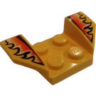 LEGO Spatbord Plaat 2 x 2 met Flared Wiel Arches met Flames (41854 / 43402)