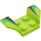 LEGO Spatbord Plaat 2 x 2 met Flared Wiel Arches met Strpes en Fade (41854)
