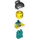 LEGO Musician (1) mit oben Knot Schwarz Haar Bun Minifigur