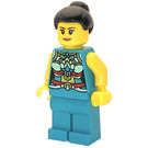 LEGO Musician (3) with Top Knot Black Hair Bun Minifigure
