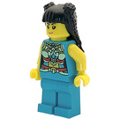 LEGO Musician (4) with Long Black Hair and Braids Minifigure