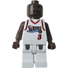 LEGO NBA Allen Iverson, Philadelphia 76ers #3 White Uniform Minifigure
