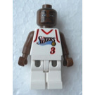 LEGO NBA Allen Iverson, Philadelphia 76ers #3 Vit Uniform Minifigur