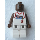 LEGO NBA Allen Iverson, Philadelphia 76ers #3 Wit Uniform minifiguur