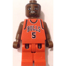 LEGO NBA player, Jalen Rose, Chicago Bulls Road Uniform #5 Minifigur