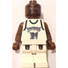 LEGO NBA player, Kevin Garnett, Minnesota Timberwolves Vit Uniform #21 Minifigur