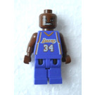 LEGO NBA Shaquille O'Neal, Los Angeles Lakers #34 Road Uniform minifiguur