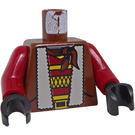 LEGO Ngan Pa Torso met Dark Rood Armen en Zwart Handen (973)