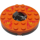 LEGO Ninjago Spinner avec Bright Light Orange Faces et rouge Flames (92547)