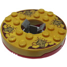 LEGO Ninjago Spinner avec Gold Faces et Reddish Brown Backgrounds (92547)